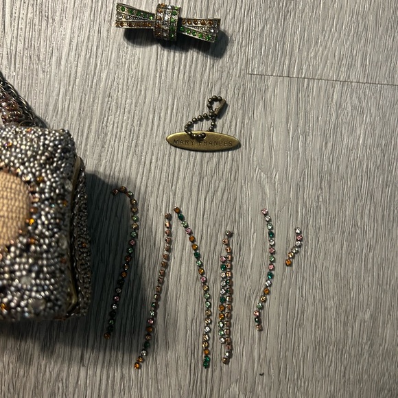 Rare Mary Frances Designer Embellished Beaded Handbag Tulip Flower Purse - Picture 4 of 15
